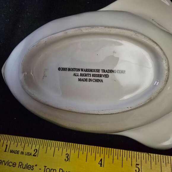 Fish-Shaped Ceramic Dish With Orange & Yellow Mosaic Design By Boston Warehouse - Picture 7 of 7